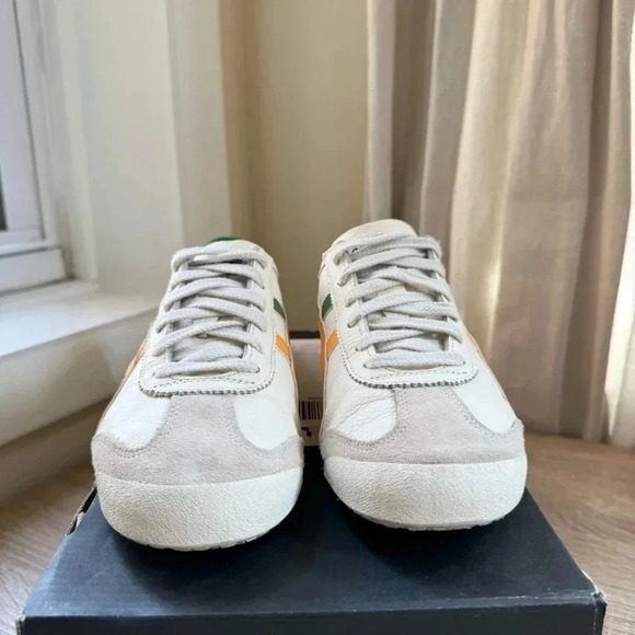 New Onitsuka Tiger Mexico 66 ASICS in Cream Citrus Yellow Green Womens 8.5 - Picture 4 of 10